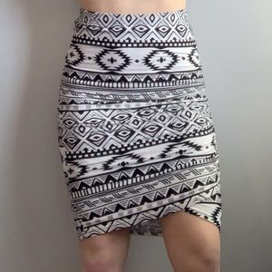 Black and white skirt